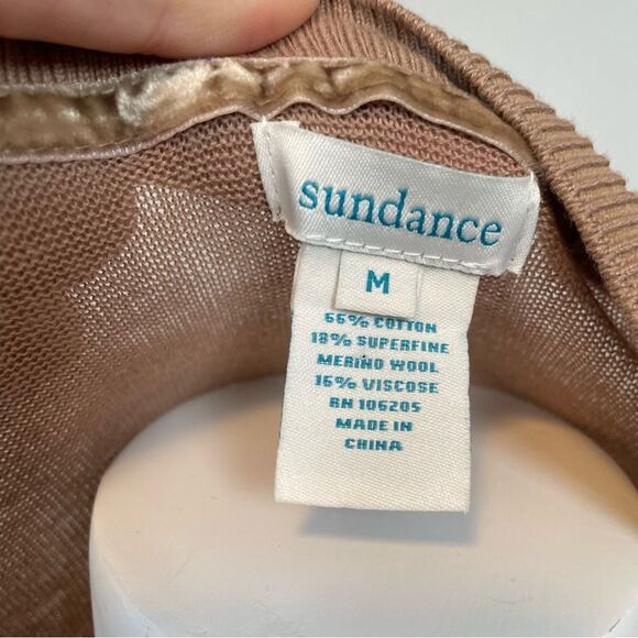 SUNDANCE- Gracie Cardigan Wool Blend Size M Tan Duster Sweater - Picture 4 of 9